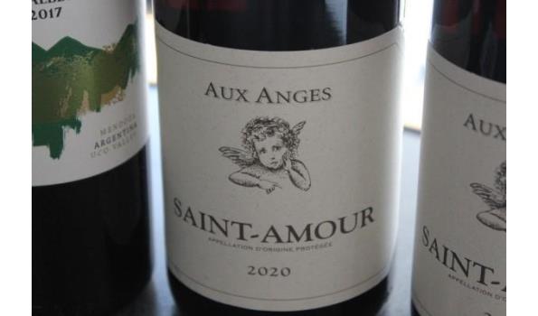 9 div flessen à 75cl rode wijn wo Saint-Amour 2020